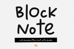 Block Note: A Handwritten Font for Makers