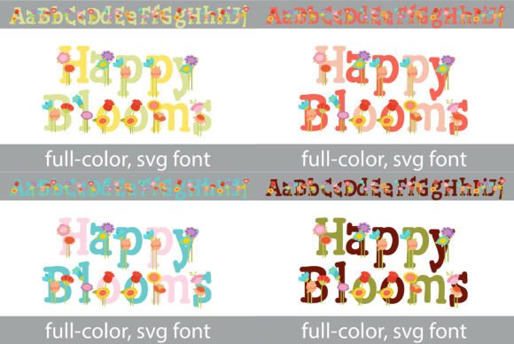 Happy Blooms: A Whimsical Color Font for Crafters