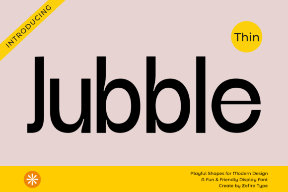 Jubble Thin: A Friendly Sans Serif Font for Brands