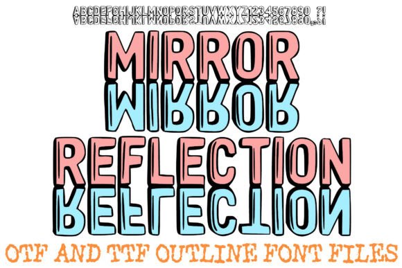 Mirror Reflection Outline Font for Bold Branding