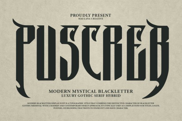 Puscreb: A Premium Font for Bold Brand Identity